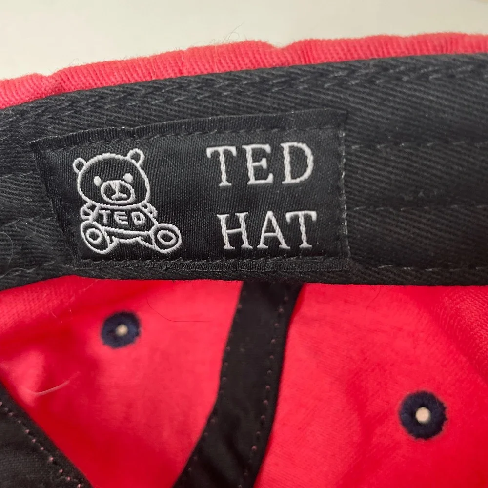 Teddy Fresh Hat Pink Blue Colorblock Baseball‎ Cap Embroidered Bear Adjustable